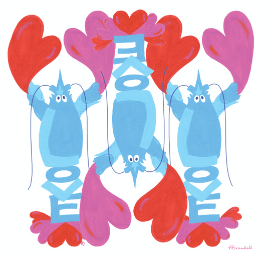 Love Lobsters Flour Sack Towel