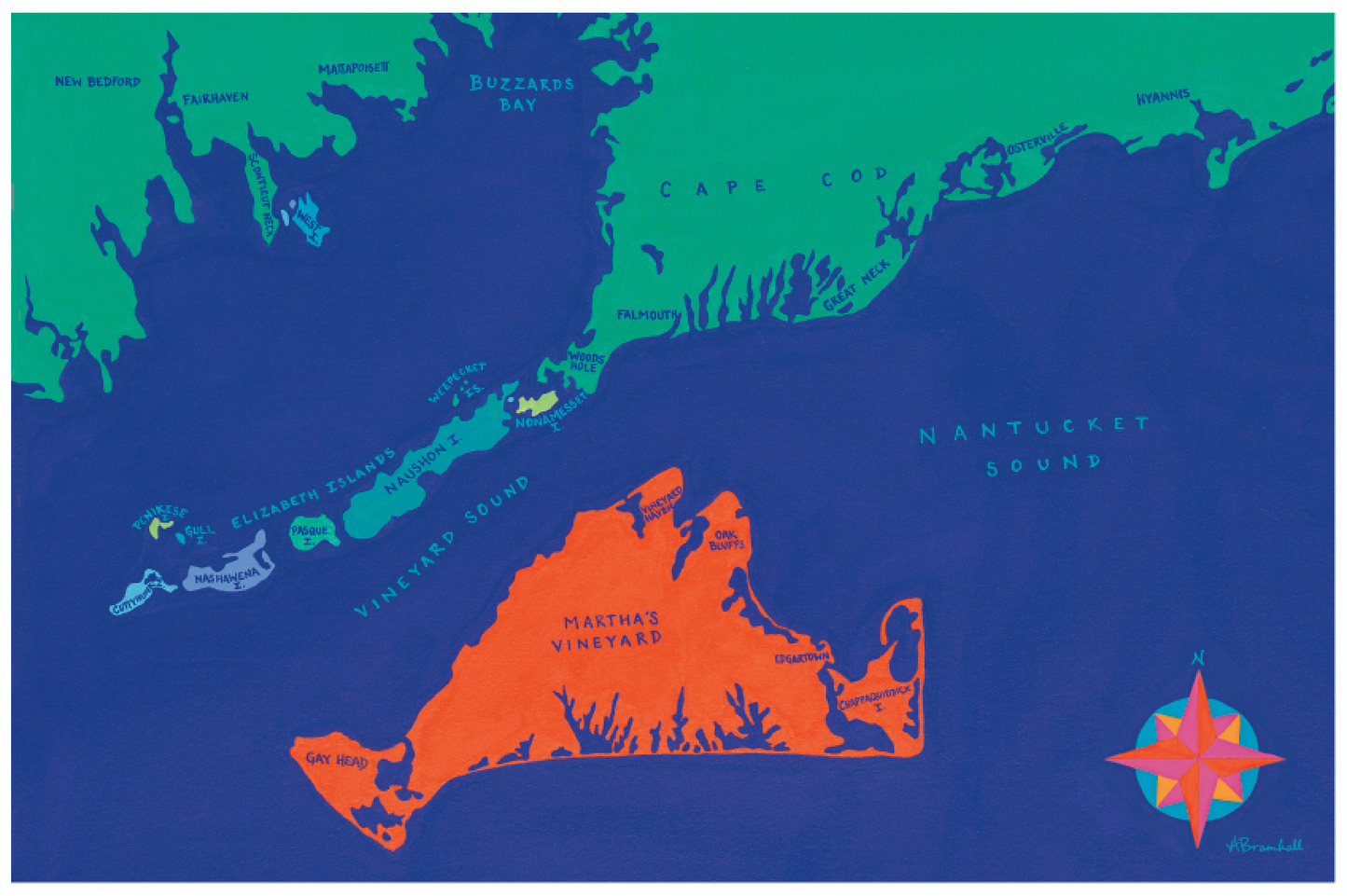 Martha's Vineyard, MA Placemat