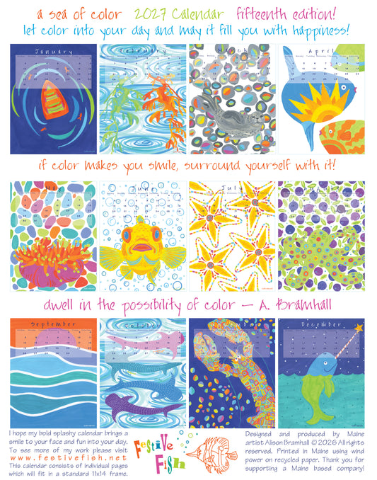 2027 A Sea of Color Calendar - PRE ORDER - will ship mid July