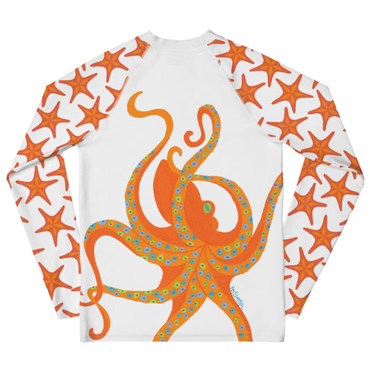 YOUTH Dancing Octopus Rash Guard Top