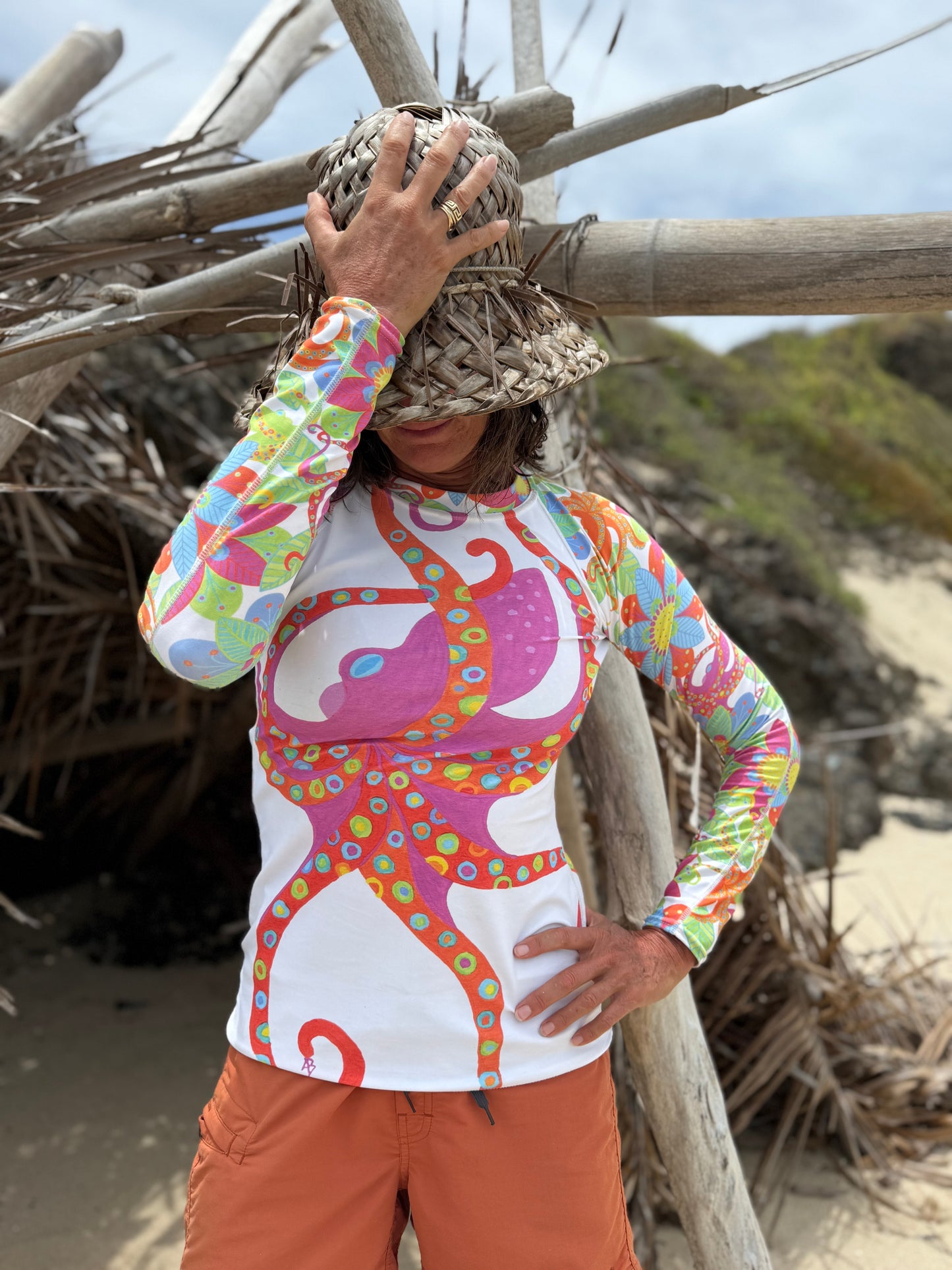 Blooming Octopus Rash Guard Top