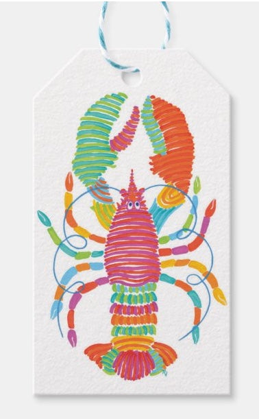 Crazy Happy Lobster Gift Tag Pack (6)