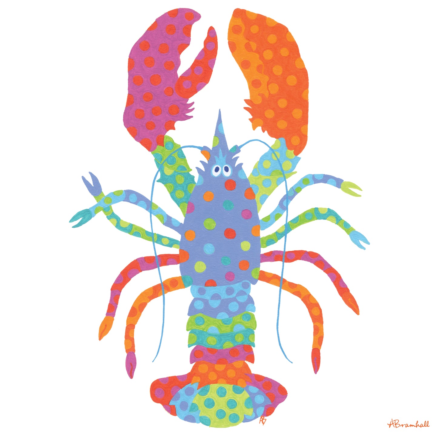 Candy Dot Lobster Flour Sack Towel