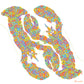 Mosaic Lobsters Flour Sack Towel