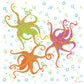 Octopus Trio Flour Sack Towel