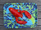 Large Tray: Ice Blue Lobster on SeaaWeed
