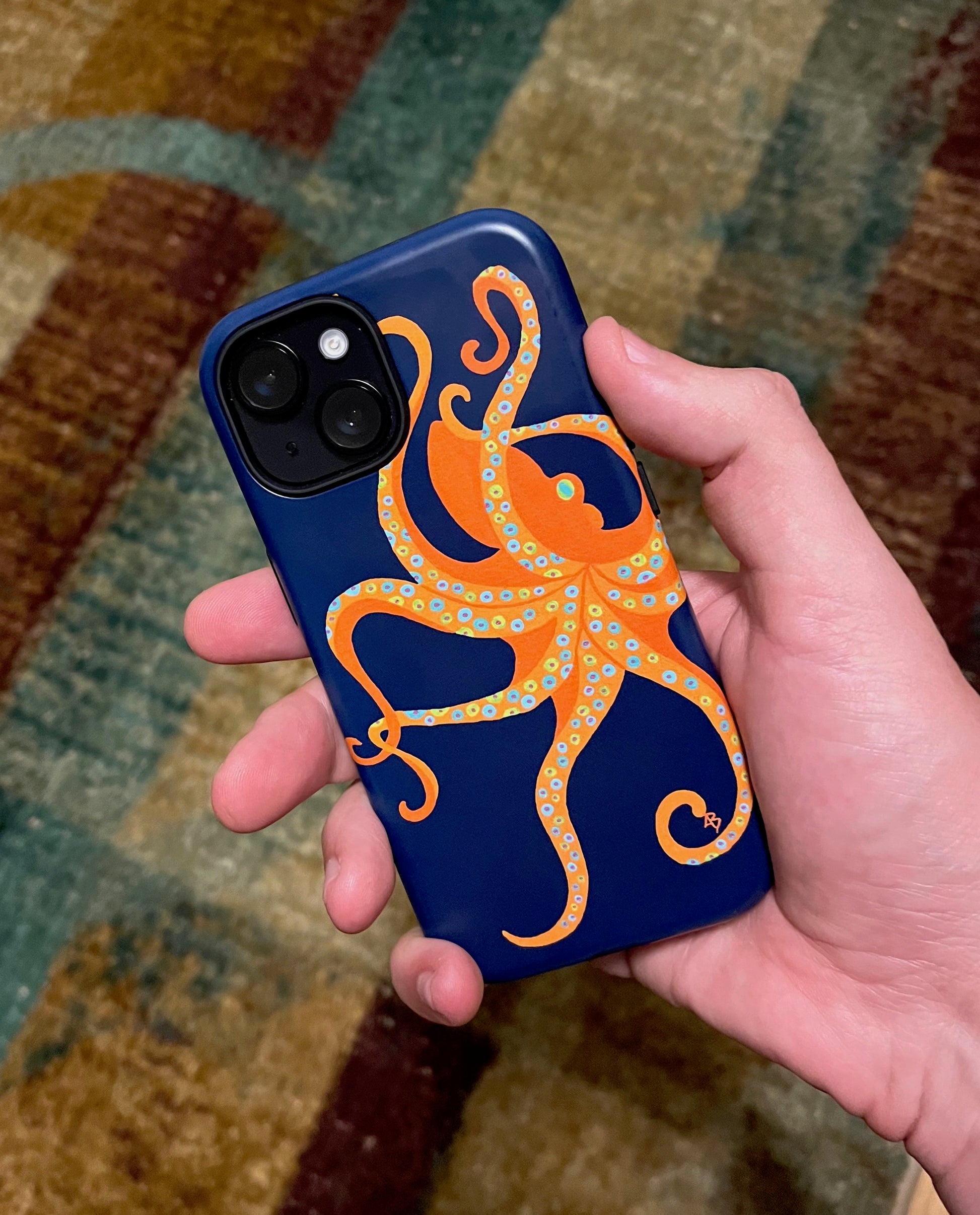 Dancing Octopus iPhone Tough Case FestiveFish Dancing Octopus iPhone Tough Case FestiveFish