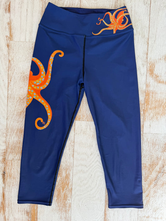 Dancing Octopus Midnight Capris