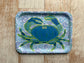 Medium Tray: Blue Crab 'n Swirls