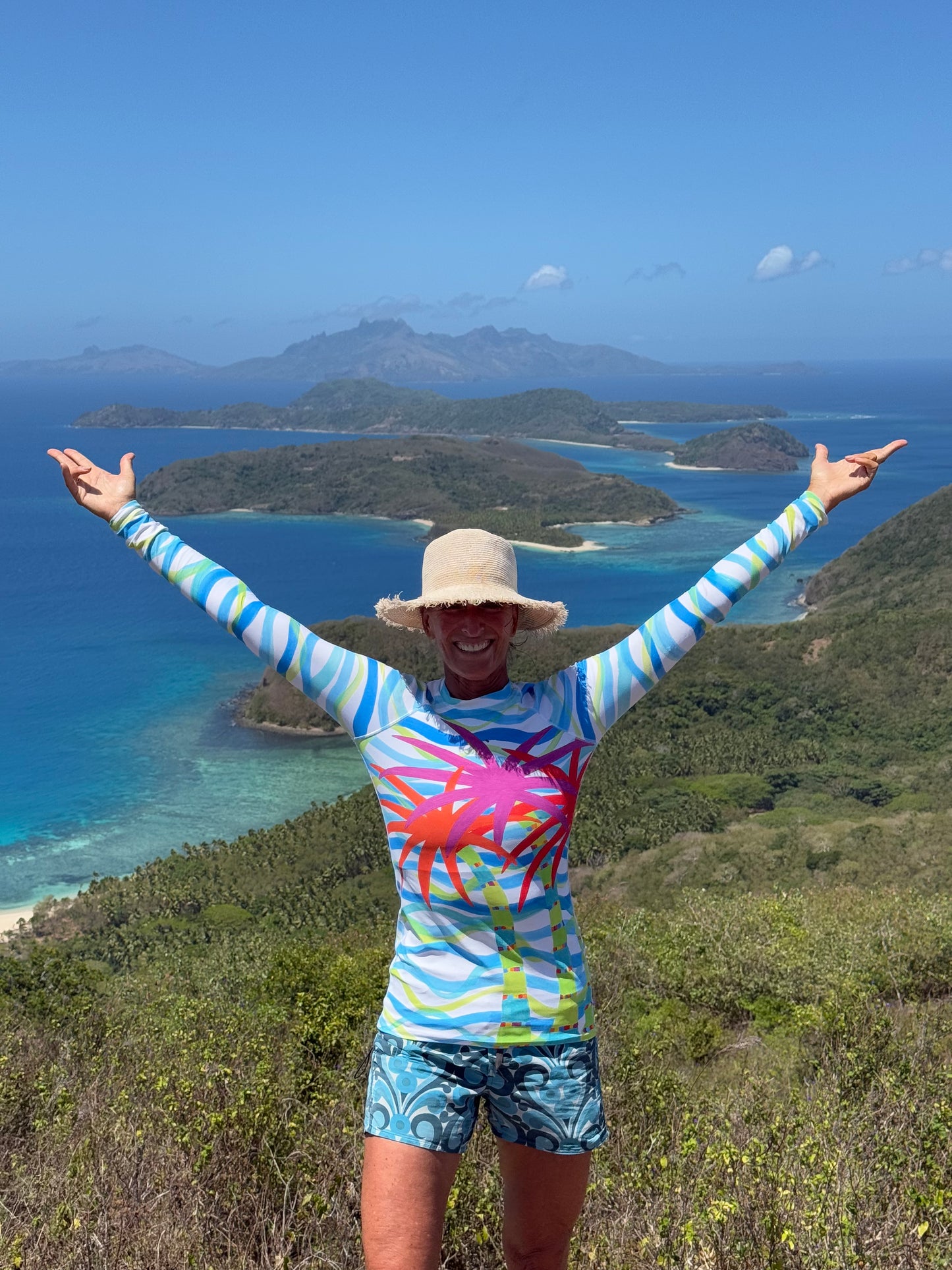 Swaying Palms Rash Guard Top