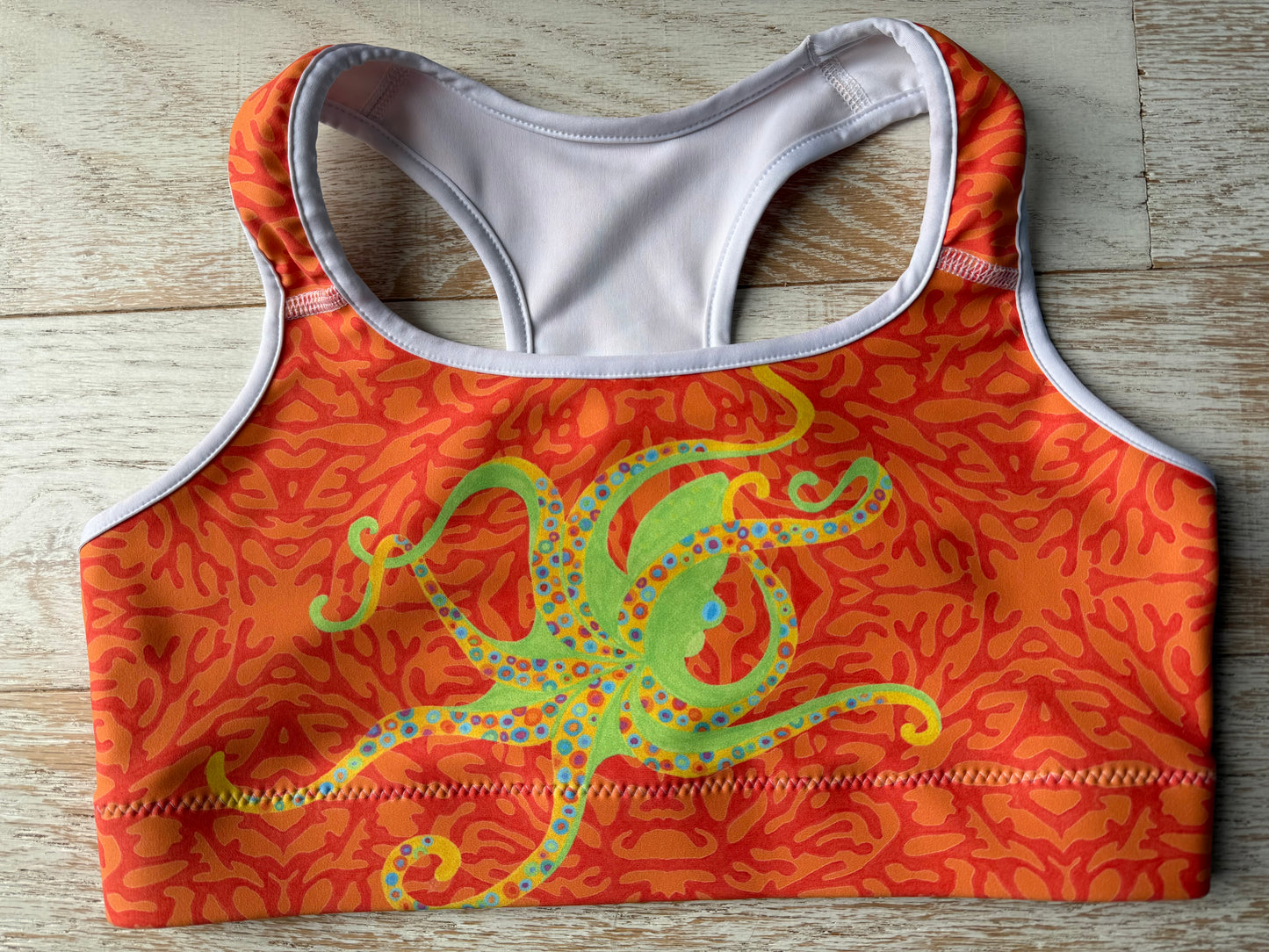 NEW! Octopus on Orange & Pink Coral