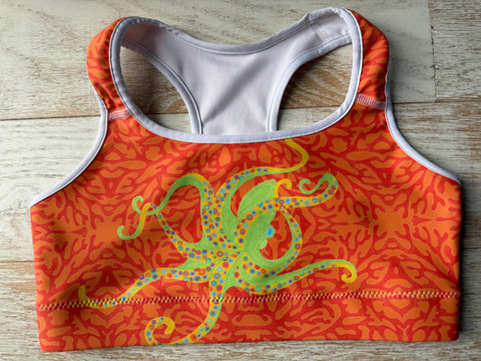 NEW! Octopus on Orange & Pink Coral