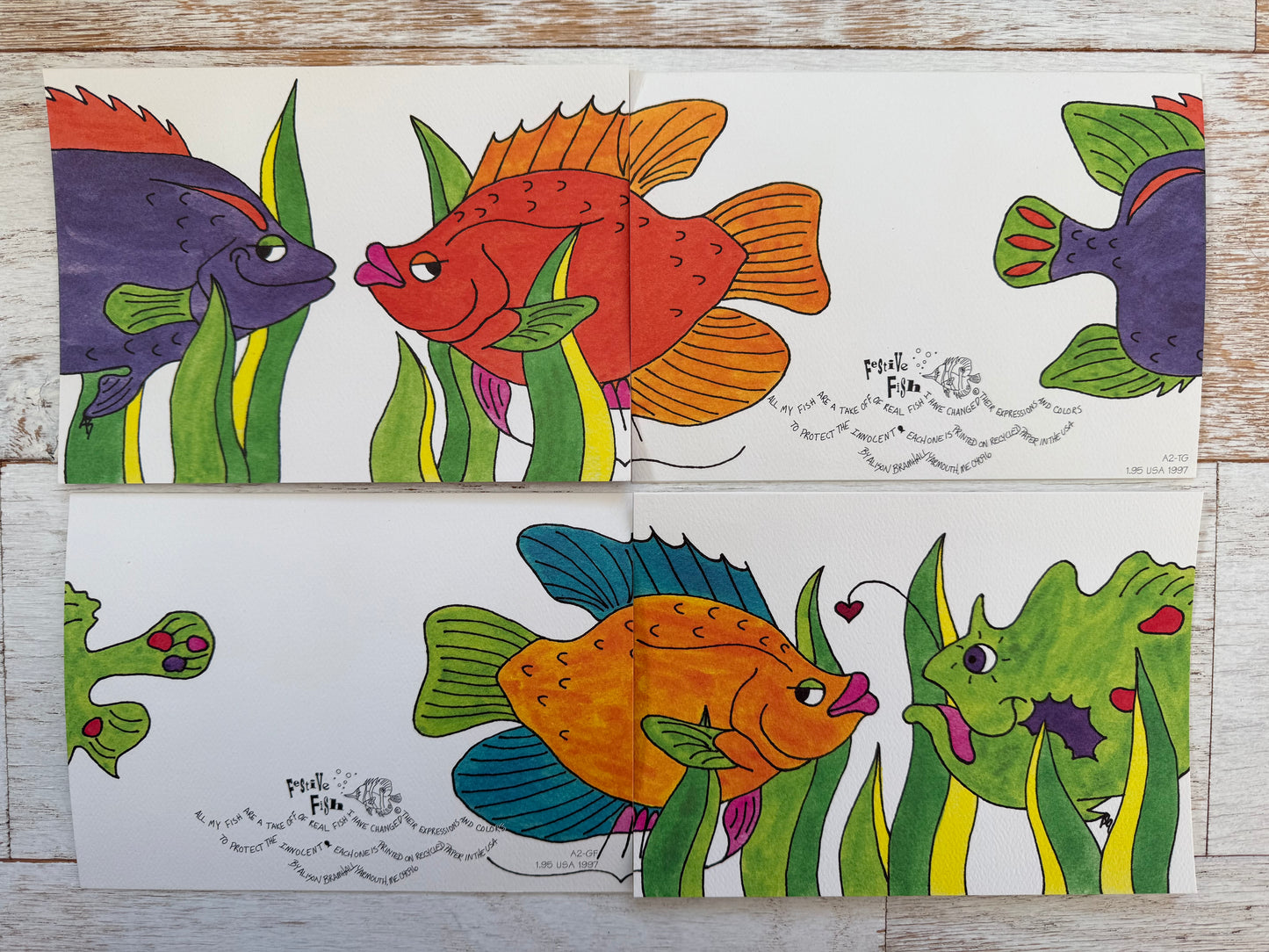 Vintage Collection Festive  Fish Cards (9)