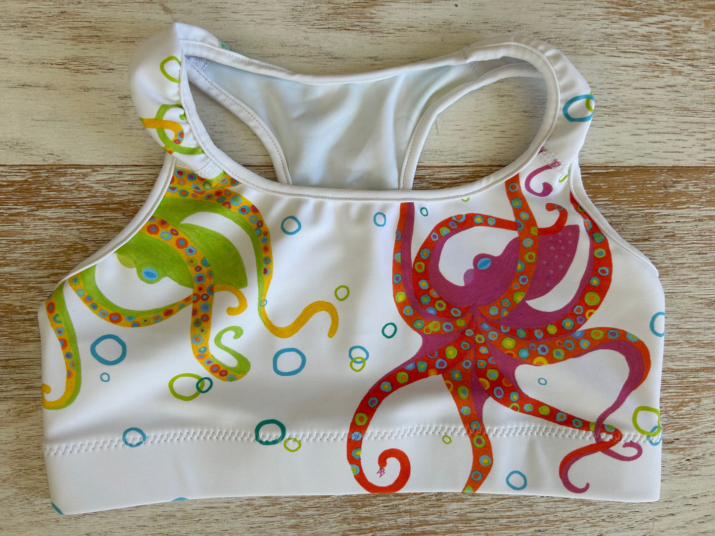 Dancing Octopus Duo in Bubbles Sports Bra