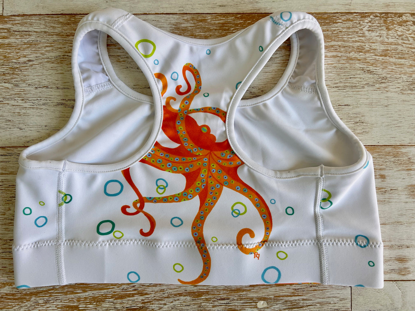 Dancing Octopus Duo in Bubbles Sports Bra