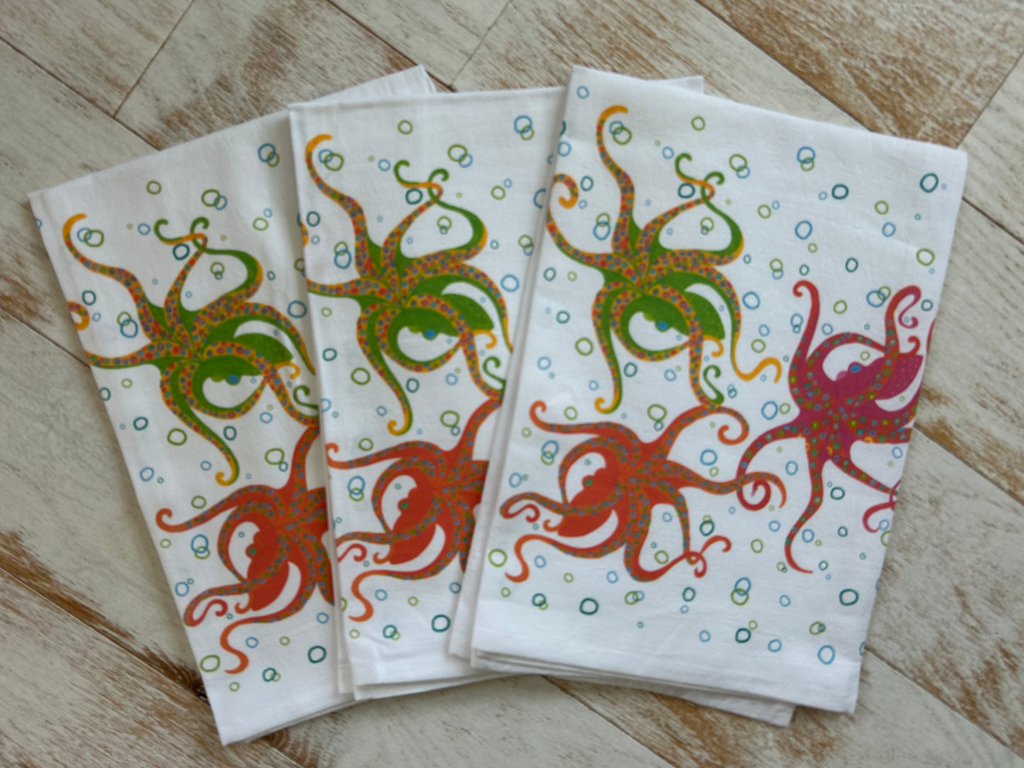 Octopus Trio Flour Sack Towel