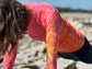Pink-Orange Coral Octopus Rash Guard Top