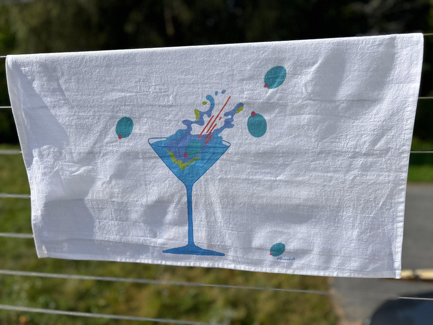 Martini Splash Flour Sack Towel