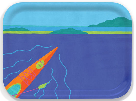 Medium Tray: Orange Kayak