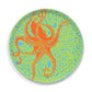 Round Tray: Dancing Octopus on lime coral