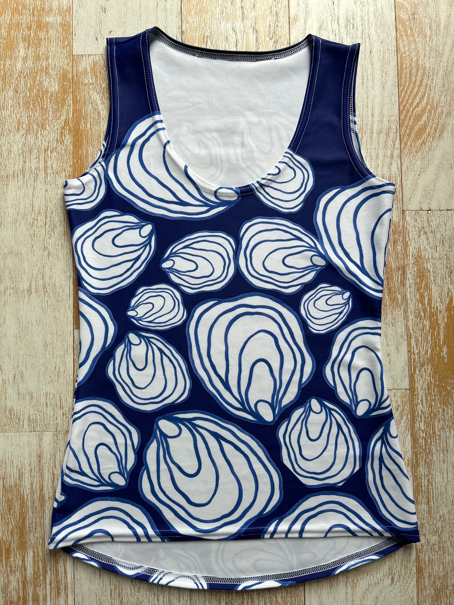 Oysters on Blue Tank Top