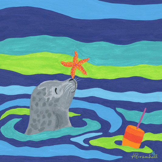 Seal with Starfish Trivet