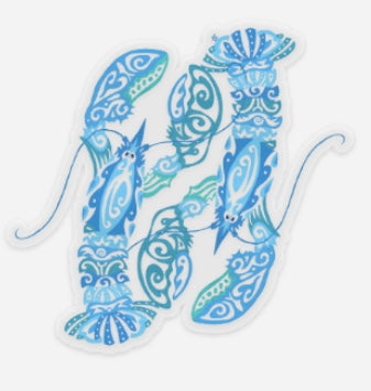 Maori Duo Lobster Sticker