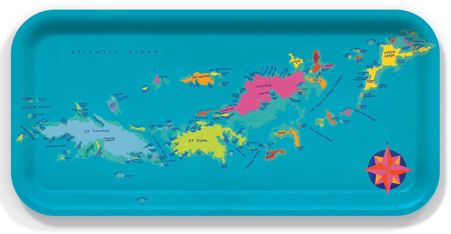 Small Tray: The Virgin Islands Chart