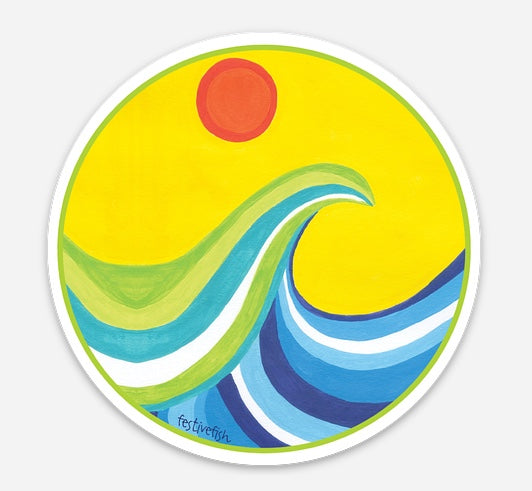 Sun 'n Wave Sticker