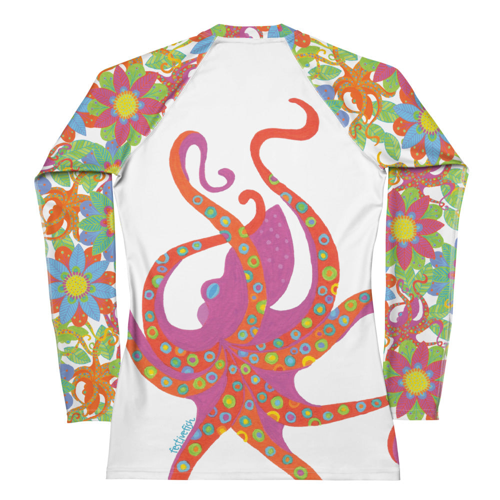 Blooming Octopus Rash Guard Top