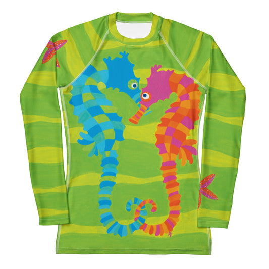New! SeaHorse Rash Guard Top