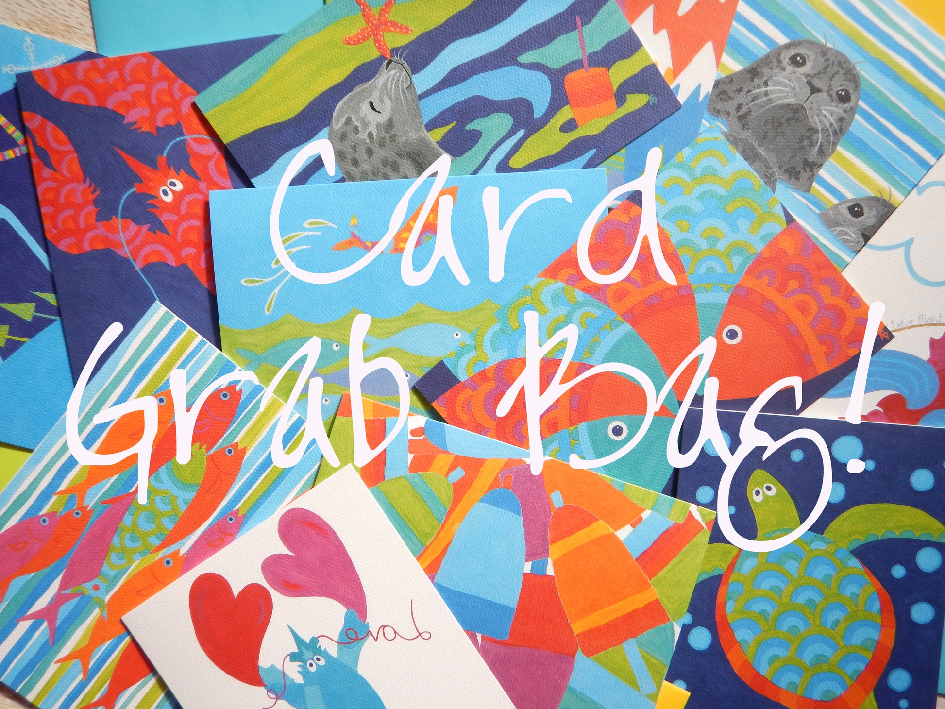 Grab A Card Example Grab Bag of Cards (25) – FestiveFish