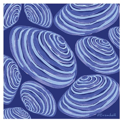 Clams on Blue Trivet