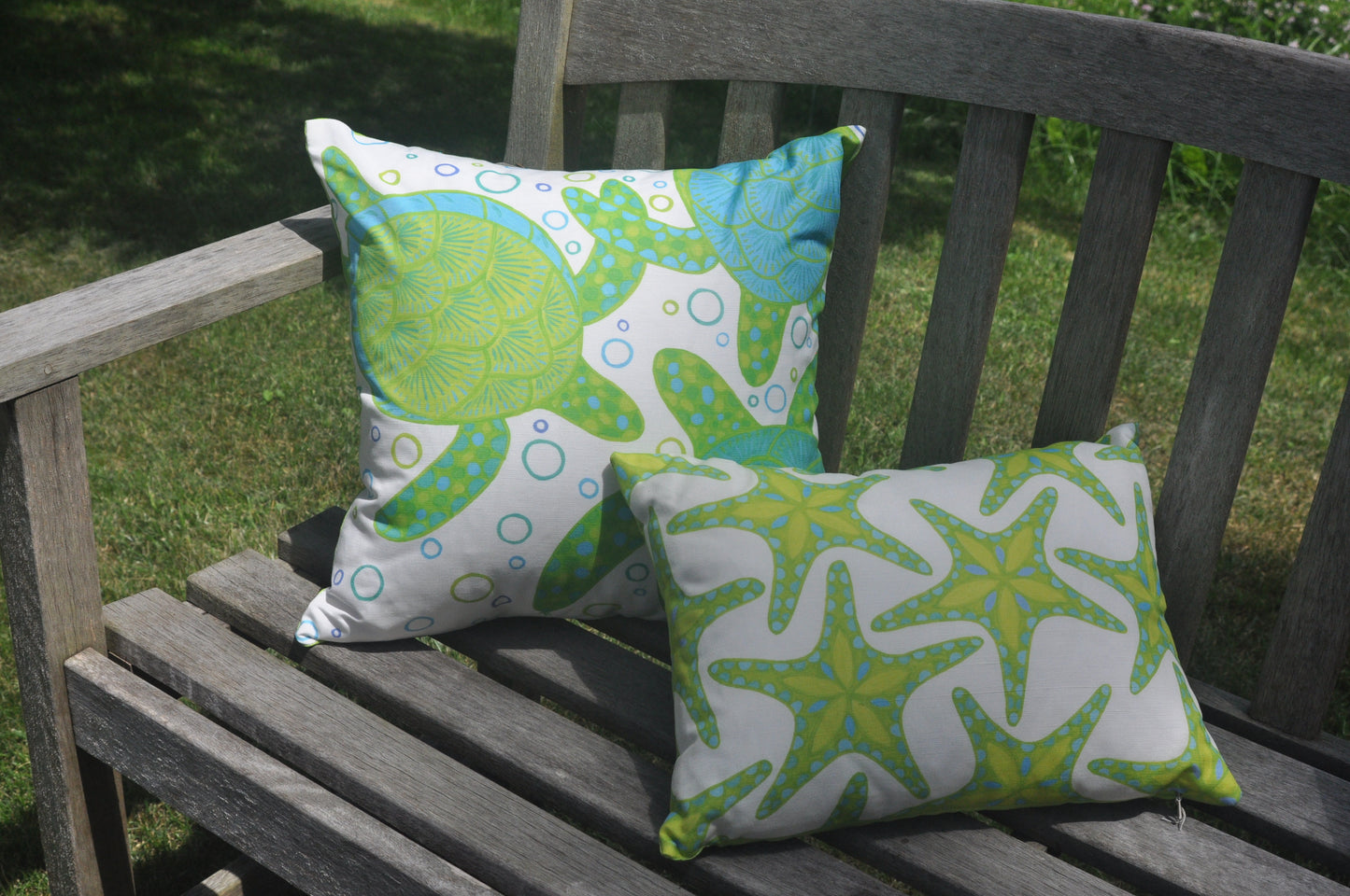 Lime Starfish Pillow