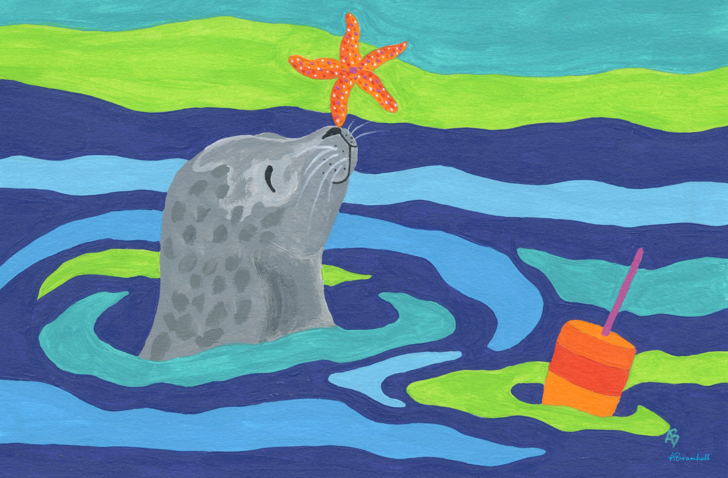 Seal with Starfish Placemat