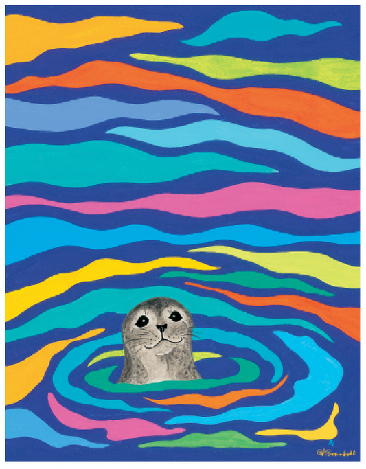Harbor Seal 11x14 Poster Print