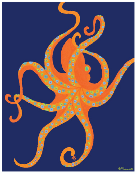 Dancing Octopus 11x14 Poster Print