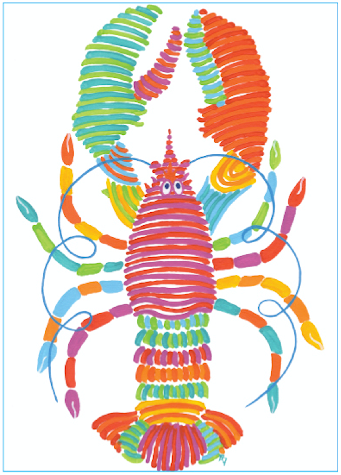 Crazy Happy Lobster Card