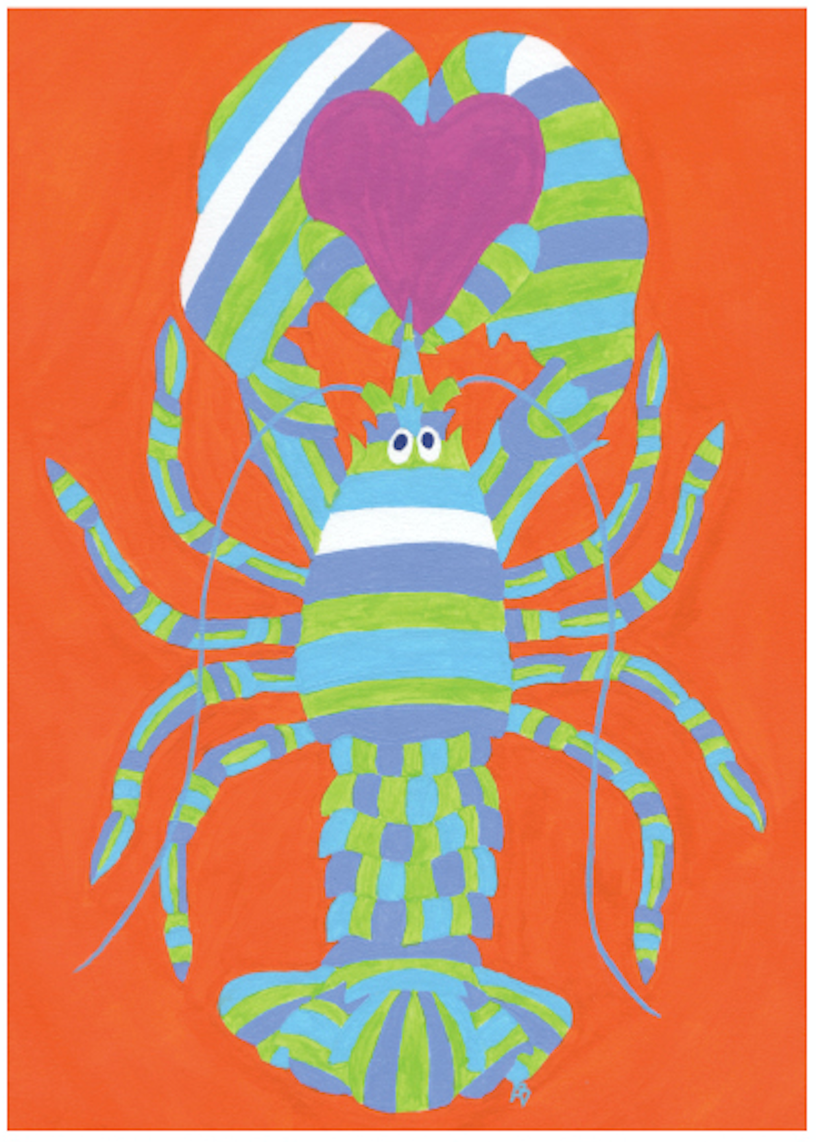 Heart Claw Lobster Card