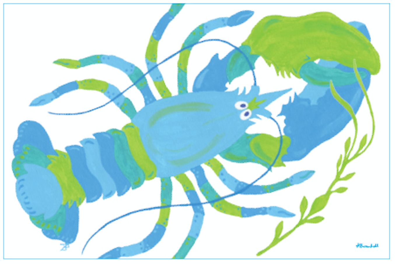 Ice Blue Lobster Placemat