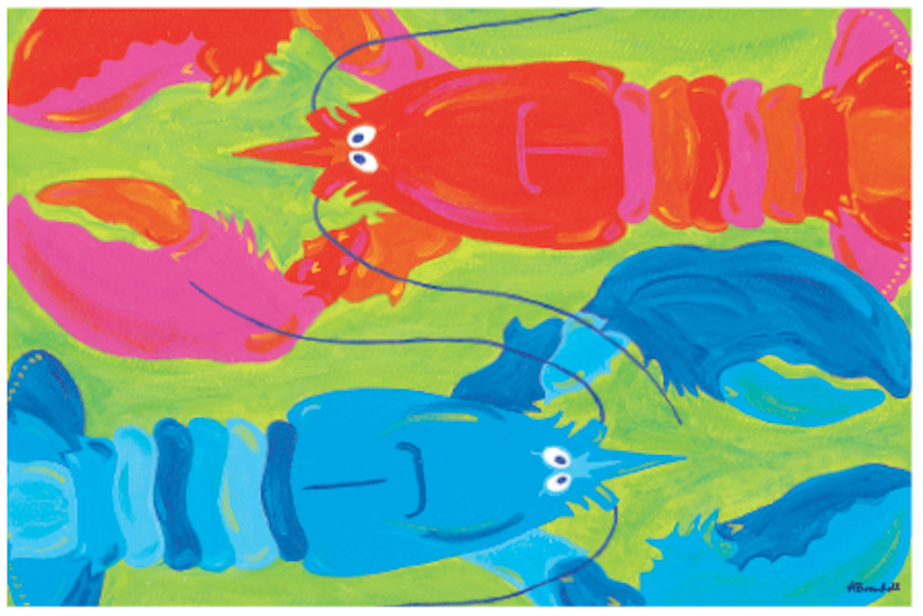 Red Blue Lobsters Placemat