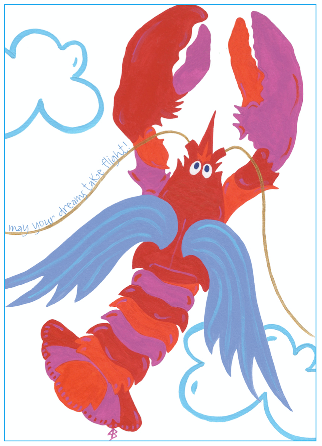 Angel Lobster Card