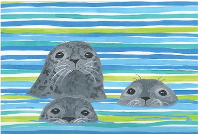 Three Seals Pillow