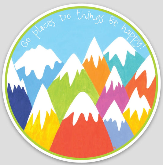 Happy Mountains Sticker
