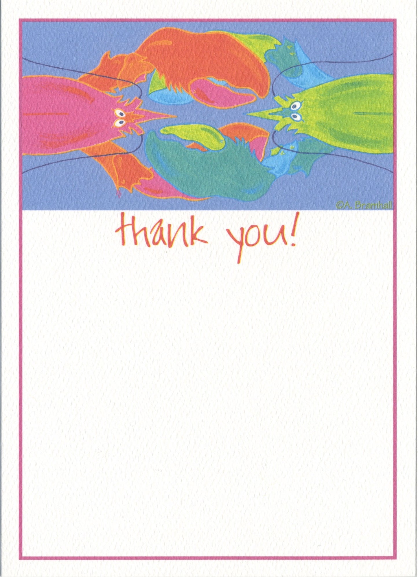 Thank You! Lobsters 6 Note Cards